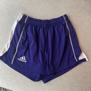 Adidas Purple Athletic Shorts Lightweight Elastic Waist